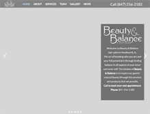 Tablet Screenshot of beautyandbalancesalon.com